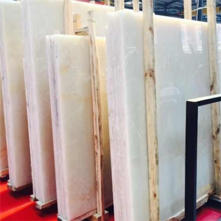 White Onyx Stone Vanity Top Cabinet For Bathroom& Home